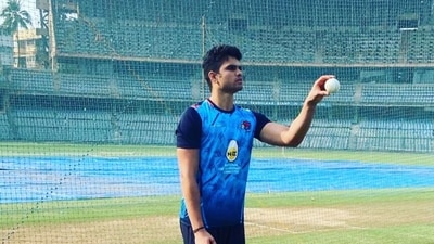 Arjun Tendulkar picked his maiden five-wicket haul in the Ranji Trophy. (Instagram/@arjuntendulkar24) Arjun Tendulkar picked his maiden five-wicket haul in the Ranji Trophy. (Instagram/@arjuntendulkar24)