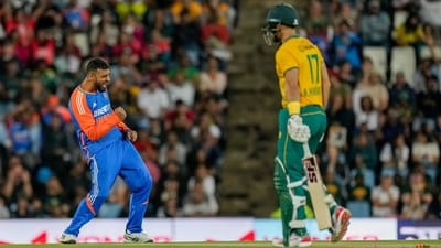 Varun Chakravarthy made an impact in his first over once again by dismissing Reeza Hendricks. He later got the wicket of South Africa captain Aiden Markram. (AP) Varun Chakravarthy made an impact in his first over once again by dismissing Reeza Hendricks. He later got the wicket of South Africa captain Aiden Markram. (AP)