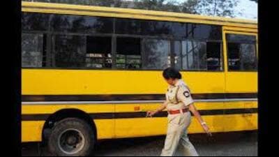 HSCPCR member Suman Rana said that they have been inspecting the school-going vehicles for the last two days and they issued challans to 84 school-going vehicles and impounded three vehicles on Wednesday. (HT representational image)