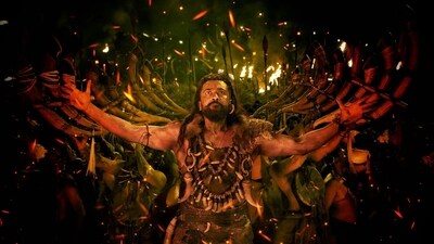 Suriya in a still from Siva's fantasy film Kanguva. Suriya in a still from Siva's fantasy film Kanguva.