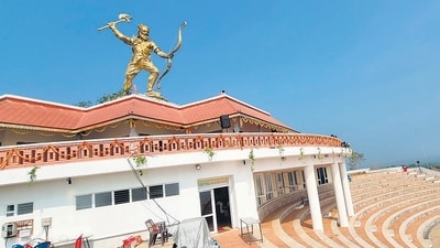 The Parashurama theme park , situated in Erlapadi village panchayat in Karkala of Udupi district, has faced allegations of malpractice during its construction. Accusations include encroachment on Gomala land and poor quality of material. (Wikimedia Commons) The Parashurama theme park , situated in Erlapadi village panchayat in Karkala of Udupi district, has faced allegations of malpractice during its construction. Accusations include encroachment on Gomala land and poor quality of material. (Wikimedia Commons)