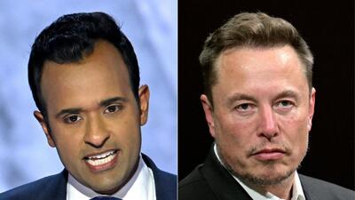 US entrepreneur and former Republican presidential hopeful Vivek Ramaswamy (L) and SpaceX, Twitter and electric car maker Tesla CEO Elon Musk have been picked by President-elect Donald Trump to run the Department of Government Efficiency. (AFP) US entrepreneur and former Republican presidential hopeful Vivek Ramaswamy (L) and SpaceX, Twitter and electric car maker Tesla CEO Elon Musk have been picked by President-elect Donald Trump to run the Department of Government Efficiency. (AFP)