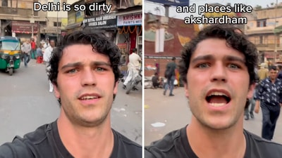 Sean Hammond shared a video on Instagram denying the claims made by people to him about Delhi . (Instagram/seanhammonds) Sean Hammond shared a video on Instagram denying the claims made by people to him about Delhi . (Instagram/seanhammonds)