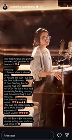 Rashmika via Instagram Stories. Rashmika via Instagram Stories.