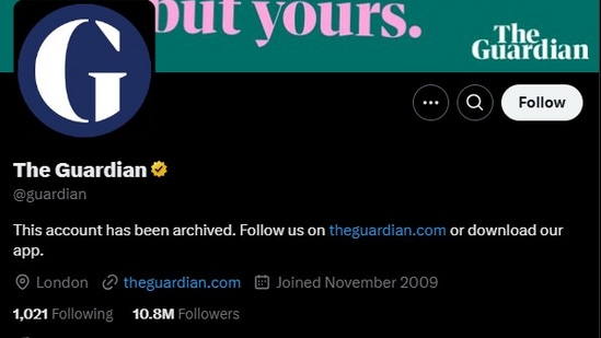The Guardian archived all its posts on Wednesday. (X )