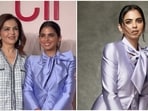 Nita Ambani and Isha Ambani attend the Tira Beauty event. Nita Ambani and Isha Ambani attend the Tira Beauty event.