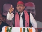 SP chief Akhilesh Yadav addressing a public meeting in Prayagraj’s Phulpur on November 14. (HT photo) SP chief Akhilesh Yadav addressing a public meeting in Prayagraj’s Phulpur on November 14. (HT photo)