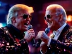 In the AI-generated video, Donald Trump and Joe Biden can be seen having a fun day out with each other. In the AI-generated video, Donald Trump and Joe Biden can be seen having a fun day out with each other.