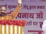 Uttar Pradesh chief minister Yogi Adityanath during an election campaign ahead of the Jharkhand Assembly election, in Palamu district, Monday, November 11. (PTI Photo)