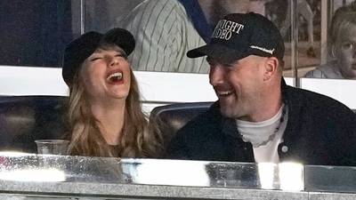 A burglary occurred at Travis Kelce's home while he was at a game, Taylor Swift reveals how she feels about it.
(AP Photo/Seth Wenig) (AP) A burglary occurred at Travis Kelce's home while he was at a game, Taylor Swift reveals how she feels about it.
(AP Photo/Seth Wenig) (AP)
