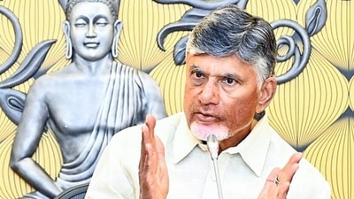 Andhra Pradesh Chief Minister N Chandrababu Naidu speaks at the review meeting at the state secretariat. The social media posts allegedly targeted Naidu's wife, Nara Bhuvaneshwari. (File) (N Chandrababu Naidu-X) Andhra Pradesh Chief Minister N Chandrababu Naidu speaks at the review meeting at the state secretariat. The social media posts allegedly targeted Naidu's wife, Nara Bhuvaneshwari. (File) (N Chandrababu Naidu-X)