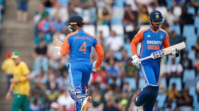 Abhishek Sharma (left) and India's Tilak Varma in action during the third T20I against South Africa in Centurion. (AFP) Abhishek Sharma (left) and India's Tilak Varma in action during the third T20I against South Africa in Centurion. (AFP)