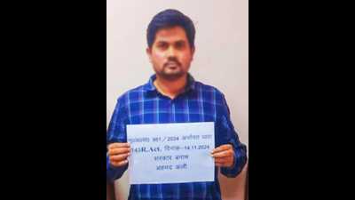 Ahmed Ali in police custody on Thursday (HT Photo)