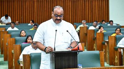 Andhra Pradesh Agriculture Minister, Kinjarapu Atchannaidu presents the state Agriculture Budget of ₹43402 crore in the state Legislative Assembly, on Monday. (ANI) Andhra Pradesh Agriculture Minister, Kinjarapu Atchannaidu presents the state Agriculture Budget of ₹43402 crore in the state Legislative Assembly, on Monday. (ANI)