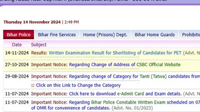 Bihar Police Constable Result 2024 are out at csbc.bihar.gov.in. Bihar Police Constable Result 2024 are out at csbc.bihar.gov.in.