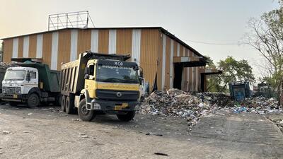 Ecogreen’s Beri Wala Bagh waste transfer station, where the firm had ceased operations since June 15, after MCG terminated their contract. (HT Photo) Ecogreen’s Beri Wala Bagh waste transfer station, where the firm had ceased operations since June 15, after MCG terminated their contract. (HT Photo)