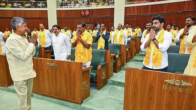Kanumuru Raghu Ramakrishna Raju’s candidature was endorsed by deputy chief minister K Pawan Kalyan, state IT minister Nara Lokesh and Visakhapatnam (north) MLA P Vishnu Kumar R (PTI)