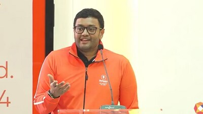 Sriharsha Majety told the story of how the idea of Swiggy came to him during a college project at IIM Calcutta. (YouTube/NSE India) Sriharsha Majety told the story of how the idea of Swiggy came to him during a college project at IIM Calcutta. (YouTube/NSE India)