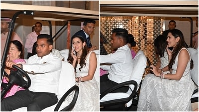Shloka Mehta attends the Tira Beauty event with Kokilaben Ambani. Shloka Mehta attends the Tira Beauty event with Kokilaben Ambani.