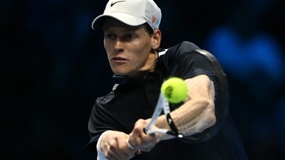 Italy's Jannik Sinner in action. (AFP) Italy's Jannik Sinner in action. (AFP)