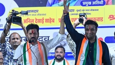 Telangana Chief Minister Revanth Reddy addressed a public meeting in Antop Hill on Wednesday. (Raju Shinde/HT Photo/ Hindustan Times) Telangana Chief Minister Revanth Reddy addressed a public meeting in Antop Hill on Wednesday. (Raju Shinde/HT Photo/ Hindustan Times)