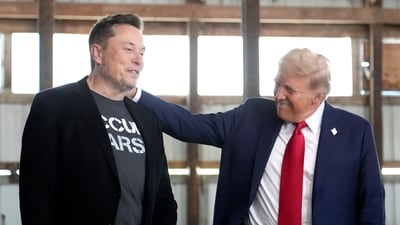 Donald Trump thanks Elon Musk for ‘helping us win’ the election (AP Photo/Alex Brandon, File) (AP) Donald Trump thanks Elon Musk for ‘helping us win’ the election (AP Photo/Alex Brandon, File) (AP)