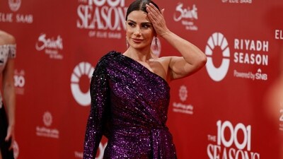 Actor and producer Saba Mubarak arrives at the red carpet. (REUTERS)