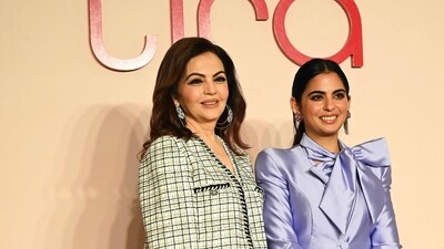 Founder Chairperson of the Reliance Foundation Nita Ambani (L) and her daughter Isha Ambani (R) pose for a picture. Tira is Isha's brand. (AFP) Founder Chairperson of the Reliance Foundation Nita Ambani (L) and her daughter Isha Ambani (R) pose for a picture. Tira is Isha's brand. (AFP)