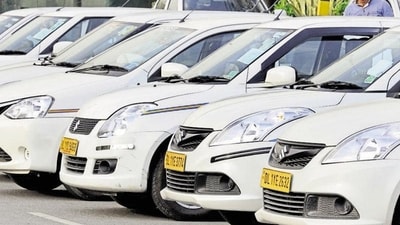 This shift, supported by Karnataka’s fare regulations, aims to ensure drivers retain more earnings while competing with dynamic pricing models of aggregators. (HT File Photo)