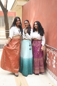 Some members of Glitz, the the fashion society of KNC, who enchanted everyone with their ramp walk. (Photo: Manoj Verma/HT)
