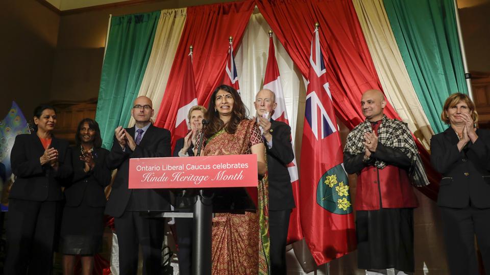 Dipika Damerla, then a provincial Cabinet Minister, at a Hindu Heritage Month celebration at the Ontario legislature building in 2017. (Credit: Dipika Damerla) Dipika Damerla, then a provincial Cabinet Minister, at a Hindu Heritage Month celebration at the Ontario legislature building in 2017. (Credit: Dipika Damerla)