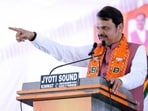 Maharashtra Deputy Minister Devendra Fadnavis addresses a public meeting for the state Assembly elections at Mukhed in Nanded. Maharashtra Deputy Minister Devendra Fadnavis addresses a public meeting for the state Assembly elections at Mukhed in Nanded.