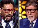 Abhishek Bachchan and Amtabh Bachchan on Kaun Banega Crorepati 16 Abhishek Bachchan and Amtabh Bachchan on Kaun Banega Crorepati 16
