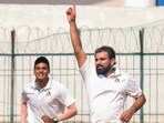 Bengal's Mohammed Shami celebrates a wicket Bengal's Mohammed Shami celebrates a wicket