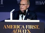 Larry Kudlow speaks before President-elect Donald Trump during an America First Policy Institute gala at his Mar-a-Lago estate, Thursday, Nov. 14, 2024, in Palm Beach, Fla. (AP Photo/Alex Brandon) Larry Kudlow speaks before President-elect Donald Trump during an America First Policy Institute gala at his Mar-a-Lago estate, Thursday, Nov. 14, 2024, in Palm Beach, Fla. (AP Photo/Alex Brandon)