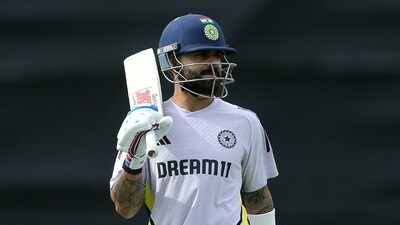 India's batsman Virat Kohli prepares to bat during the internal practice match between India and India A. (Photo by David Woodley / AFP) (AFP) India's batsman Virat Kohli prepares to bat during the internal practice match between India and India A. (Photo by David Woodley / AFP) (AFP)