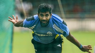 Jasprit Bumrah in action during training. (HT_PRINT) Jasprit Bumrah in action during training. (HT_PRINT)