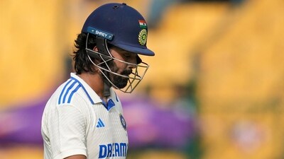 KL Rahul returns to pavilion after being dismissed by New Zealand's William O'Rourke on the fourth day of the first Test (PTI) KL Rahul returns to pavilion after being dismissed by New Zealand's William O'Rourke on the fourth day of the first Test (PTI)
