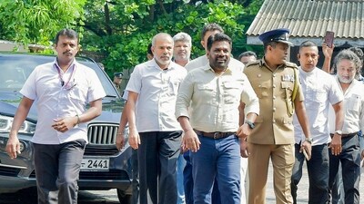 Sri Lanka's President Anura Kumara Dissanayake during voting for the country's parliamentary election. (PTI Photo) (PTI) Sri Lanka's President Anura Kumara Dissanayake during voting for the country's parliamentary election. (PTI Photo) (PTI)