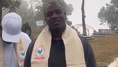 Akon at Shillong Cherry Blossom Music Festival (Photo: Soumya Vajpayee/HT)