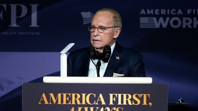 Larry Kudlow speaks before President-elect Donald Trump during an America First Policy Institute gala at his Mar-a-Lago estate, Thursday, Nov. 14, 2024, in Palm Beach, Fla. (AP Photo/Alex Brandon) (AP) Larry Kudlow speaks before President-elect Donald Trump during an America First Policy Institute gala at his Mar-a-Lago estate, Thursday, Nov. 14, 2024, in Palm Beach, Fla. (AP Photo/Alex Brandon) (AP)
