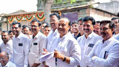 Upon arriving in Baramati on most nights, Ajit Pawar keenly reviews the campaign and instructs workers. (FILE PHOTO)