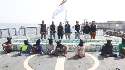 The operation was carried out jointly by the NCB, Navy and Gujarat Police Anti-Terrorist Squad (ATS). (X/@narcoticsbureau)