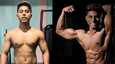 Supratim Chowdhury shared his before-and-after weight loss pictures. (Instagram/Supratim Chowdhury) Supratim Chowdhury shared his before-and-after weight loss pictures. (Instagram/Supratim Chowdhury)
