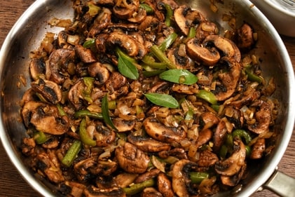 South Indian mushroom pepper fry South Indian mushroom pepper fry