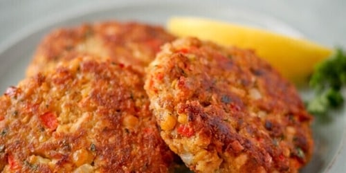 Spicy tuna and chickpea patties Spicy tuna and chickpea patties