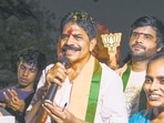 BJP’s Captain R Tamil Selvan is gunning for this third straight term as MLA. (Raju Shinde/HT Photo) BJP’s Captain R Tamil Selvan is gunning for this third straight term as MLA. (Raju Shinde/HT Photo)