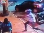 Screengrab from CCTV footage of the incident (Courtesy: x.com/Plchakraborty)