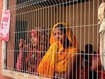 Seeking answers, family members were seen waiting outside the Maharani Laxmi Bai Medical college.