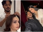 Amit Thakur with Nita Ambani and Katrina Kaif. Amit Thakur with Nita Ambani and Katrina Kaif.